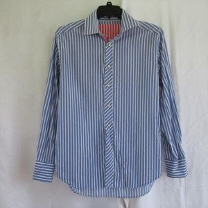ROBERT GRAHAM  Button Down Flip Cuff Shirt L